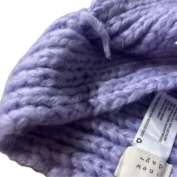 a new day Purple Violet Knit Acrylic Criss Cross Ear Warmer Muffs OS Target - Picture 4 of 4